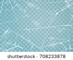 Texture of ice surface. Isolated on transparent background. Vector illustration, eps 10.