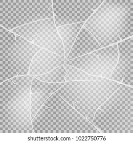 Texture of ice surface on transparent background. Vector illustration. Eps 10.
