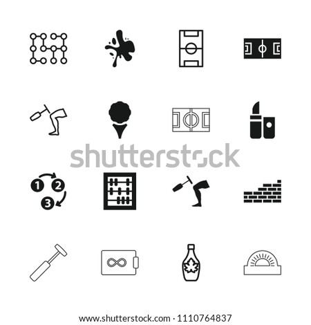 Texture icon. collection of 16 texture filled and outline icons such as abacus, golf, knee hammer reaction check, 1 2 3, brick wall. editable texture icons for web and mobile.