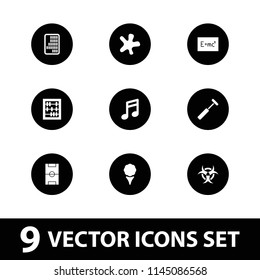 Texture icon. collection of 9 texture filled icons such as splash, abacus, note, golf, football pitch, hazzard, board with formulas. editable texture icons for web and mobile.