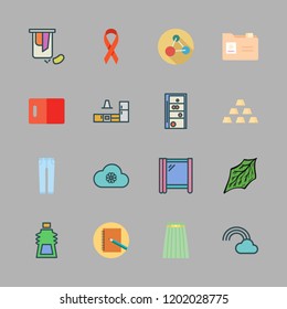 texture icon set. vector set about molecules, towel, skirt and kitchen icons set.