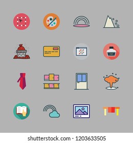 texture icon set. vector set about explosion, rainbow, business card and tie icons set.