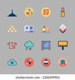 texture icon set. vector set about layers, gold, signal and package icons set.