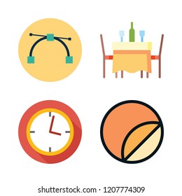 texture icon set. vector set about table, vector, sticker and clock icons set.