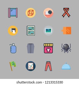 texture icon set. vector set about album, liquid soap, kitchen board and paper roll icons set.
