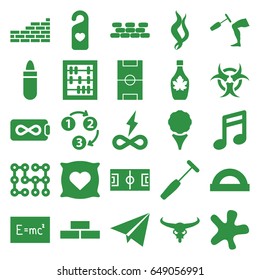 Texture icons set. set of 25 texture filled icons such as bull skull, brick wall, pillow with heart on it, lipstick, splash, maple syrup, heart tag, knee hammer reaction check