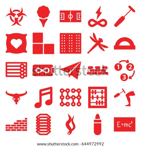 Texture icons set. set of 25 texture filled icons such as field, bull skull, brick wall, wooden wall, pillow with heart on it, lipstick, knee hammer reaction check