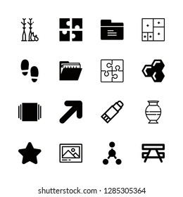 texture icons set with honeycomb, ceramic and craft vector set