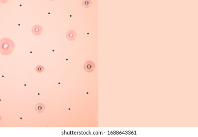 Texture, inflamed pimples and acne. Before After acne. Skin background. Infographics. Vector illustration on isolated background