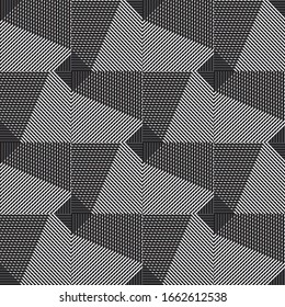 Textura con bandas entrelazadas en blanco y negro.