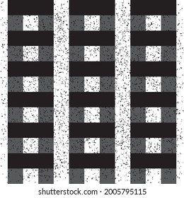 Texture with interlacing black and white streaks. Seamless vector illustration eps 10.