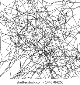 Texture with Intersecting Straight Lines, Notebook Hand Drawn. Pencil Hatching. Grunge Doodles Scribble Chaotic Thin Crossing Lines, Ink Sketch, Cross-Hatching, Scratched Grid