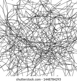 Texture with Intersecting Straight Lines, Notebook Hand Drawn. Pencil Hatching. Grunge Doodles Scribble Chaotic Thin Crossing Lines, Ink Sketch, Cross-Hatching, Scratched Grid