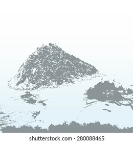 texture of the island in the ocean for background