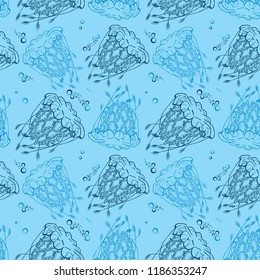 The texture of jellyfish. A jellyfish swims. Seamless texture.