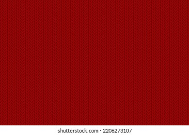 Texture of knitted fabric. Cozy red knitting pattern