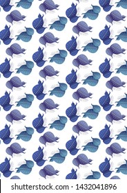 Texture of leaves in blue color