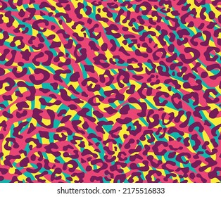 Texture leopard vector seamless fashion print, modern pattern for textile