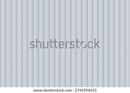 Texture of light gray corrugated galvanized metal profile sheet with vertical ribs for fencing, roofing and building facades. Clean industrial metal surface perfect for construction.