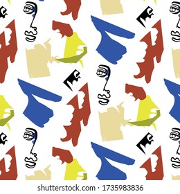 Textura de cara lineal en estilo cubista con varias formas geométricas abstractas. Diseño creativo para envolver papel, banner, etiqueta, cartel, impresión para tela.