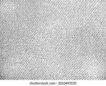 Texture linen fabric.  Vector illustration. Monochrome background of rough canvas