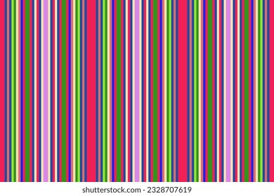 Texture lines pattern of stripe seamless background with a vertical textile fabric vector in red and blue colors.
