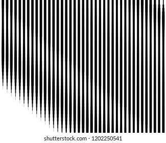 Texture with lines of varying thickness. Halftone effect. Direct hatching. Scalable vector graphics