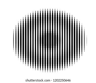 Texture with lines of varying thickness. Halftone effect. Direct hatching. Scalable vector graphics