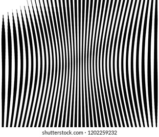Texture with lines of varying thickness. Halftone effect. Direct hatching. Scalable vector graphics