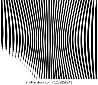 Texture with lines of varying thickness. Halftone effect. Direct hatching. Scalable vector graphics
