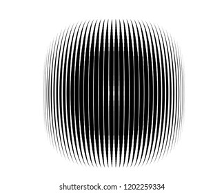 Texture with lines of varying thickness. Halftone effect. Direct hatching. Scalable vector graphics