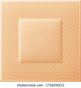 Texture of the medical patch or plaster. Realistic vector background.