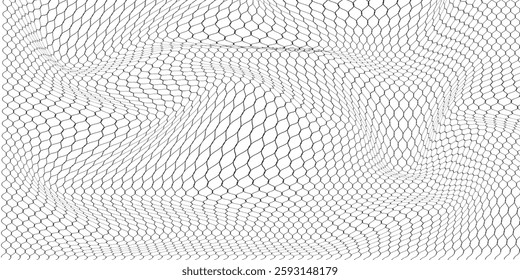 The texture of the metal mesh. Torn, destroyed, broken metal mesh on a white background. vector