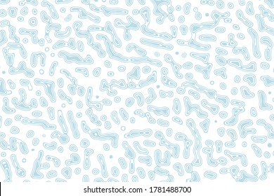 Texture of microorganisms or cells under the microscope. Monochrome background of bacteria and microbes in a line style. The concept of healthcare and medicine. Overlay template. Vector illustration