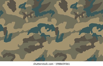 Texture military camouflage repeats seamless Vector Pattern For fabric, background, wallpaper and others. Classic clothing print. Abstract monochrome seamless Vector camouflage pattern.