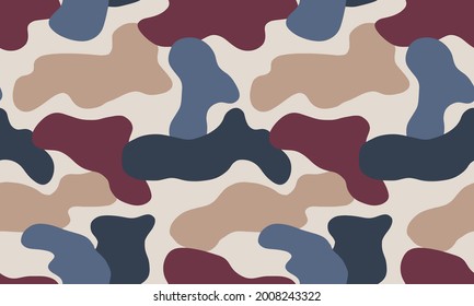 Texture military camouflage repeats seamless Vector Pattern For fabric, background, wallpaper and others. Classic clothing print. Abstract monochrome seamless Vector camouflage pattern.