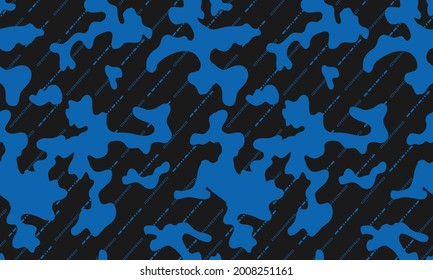 Texture military camouflage repeats seamless Vector Pattern For fabric, background, wallpaper and others. Classic clothing print. Abstract monochrome seamless Vector camouflage pattern.