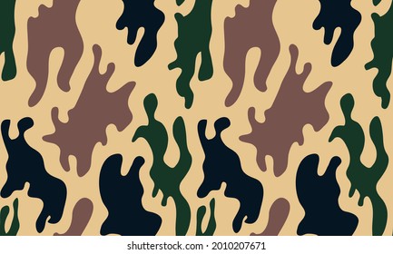 Texture military camouflage repeats seamless Vector Pattern For fabric, background, wallpaper and others. Classic clothing print. Abstract monochrome seamless Vector camouflage pattern. Camo All over 