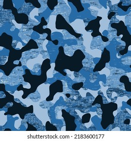 Texture military camouflage repeats seamless army blue hunting