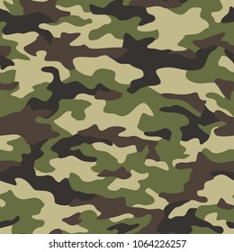 Texture military camouflage seamless pattern. Abstract army and hunting masking ornament.