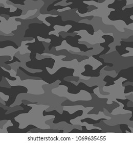 Texture military camouflage seamless pattern. Abstract army and hunting masking ornament.