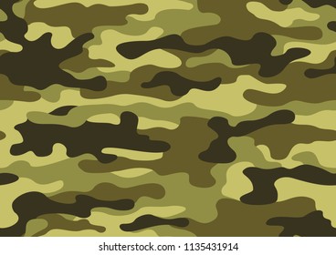 Texture military camouflage seamless pattern. Abstract army and hunting masking ornament background. Vector illustration.