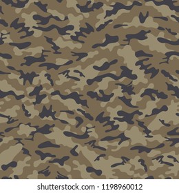 Texture military camouflage seamless pattern. Abstract army and hunting masking ornament. Vector illustration.