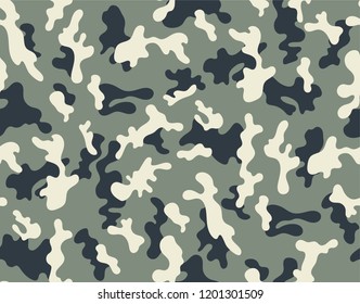 Texture military camouflage seamless pattern. Abstract army and hunting masking ornament. Vector illustration.