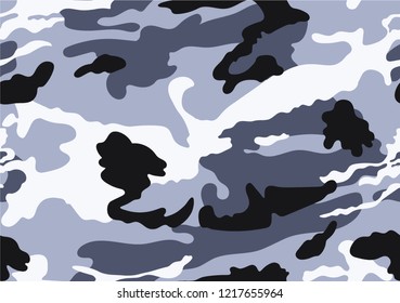 El camuflaje militar texturizado es un patrón sin fisuras. El ejército abstracto y el adorno de enmascaramiento de caza. Ilustración vectorial.