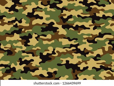 Textur militärischen Camouflage nahtlose Muster. Abstrakte Armee und Jagd maskieren Camo endlosen Ornament Hintergrund. Vektorgrafik.