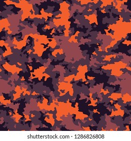 Texture military camouflage seamless pattern. Abstract modern camo ornament in trendy colors, endless background. Vector illustration.