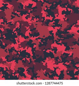 Texture military camouflage seamless pattern. Abstract modern army and hunting masking camo ornament, endless background. Vector illustration.