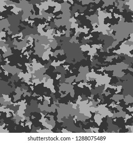 Texture military camouflage seamless pattern. Abstract modern army and hunting masking camo ornament, endless background. Vector illustration.