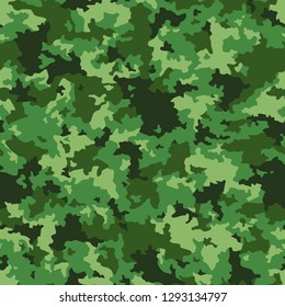 Texture military camouflage seamless pattern. Abstract modern army and hunting masking camo ornament, endless background. Vector illustration.